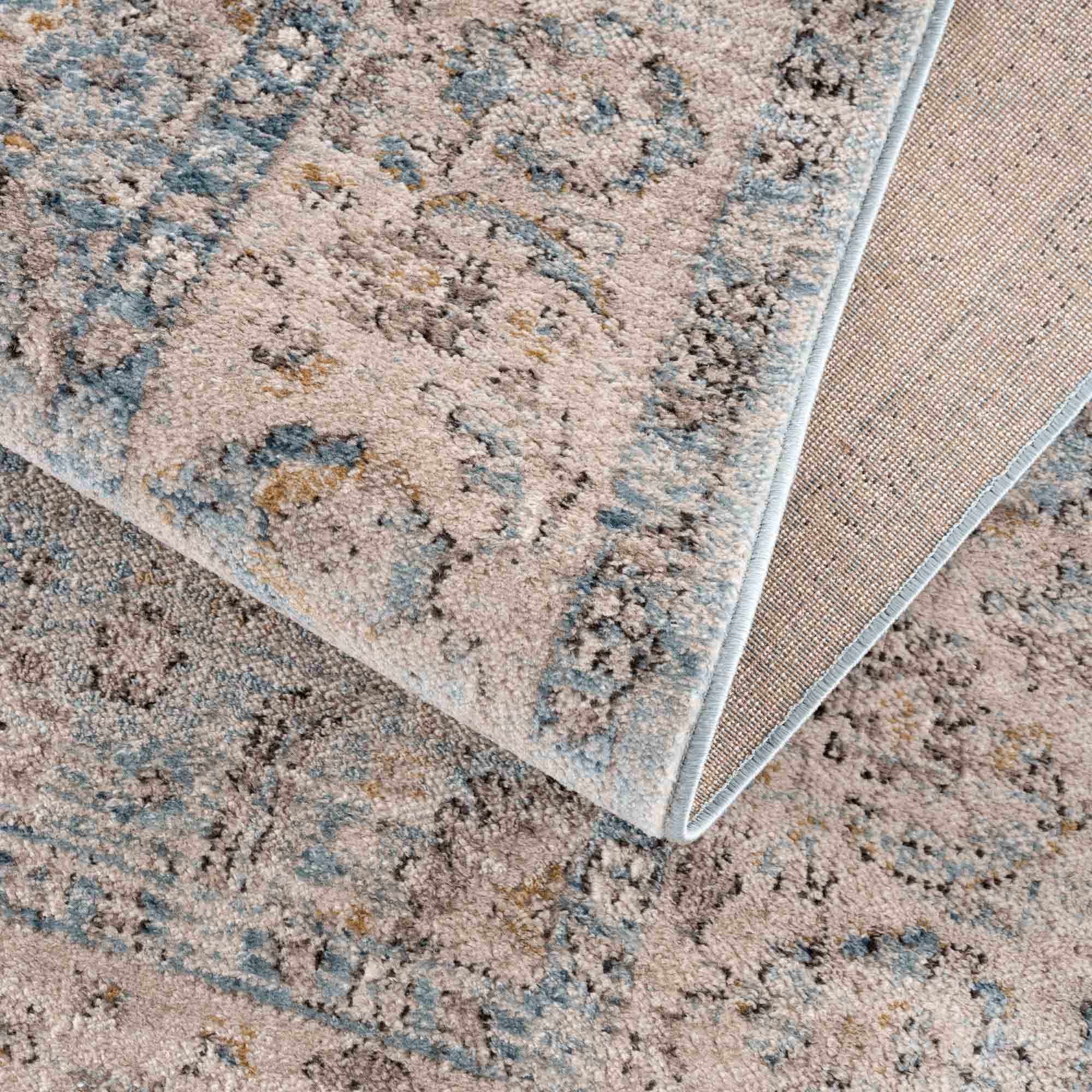Anana Silver Blue & Beige Area Rug by Hauteloom