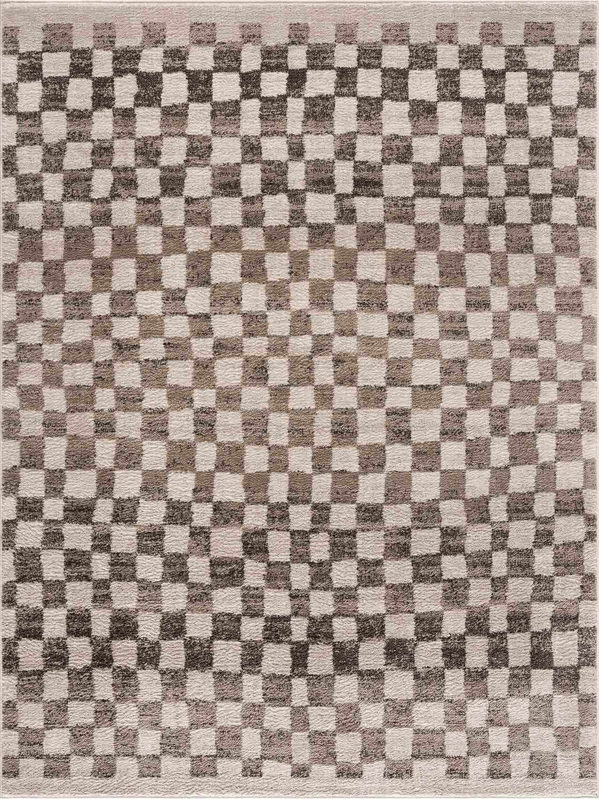 Benjy Cream & Charcoal Checkered Area Rug, photo 3 of 12