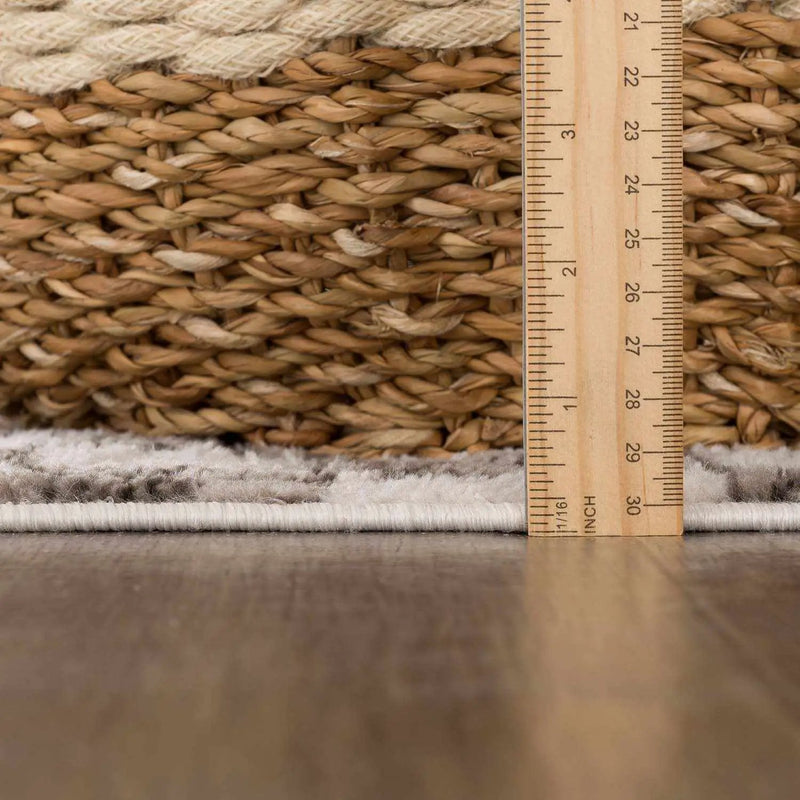 Benjy Cream & Charcoal Checkered Area Rug by Hauteloom