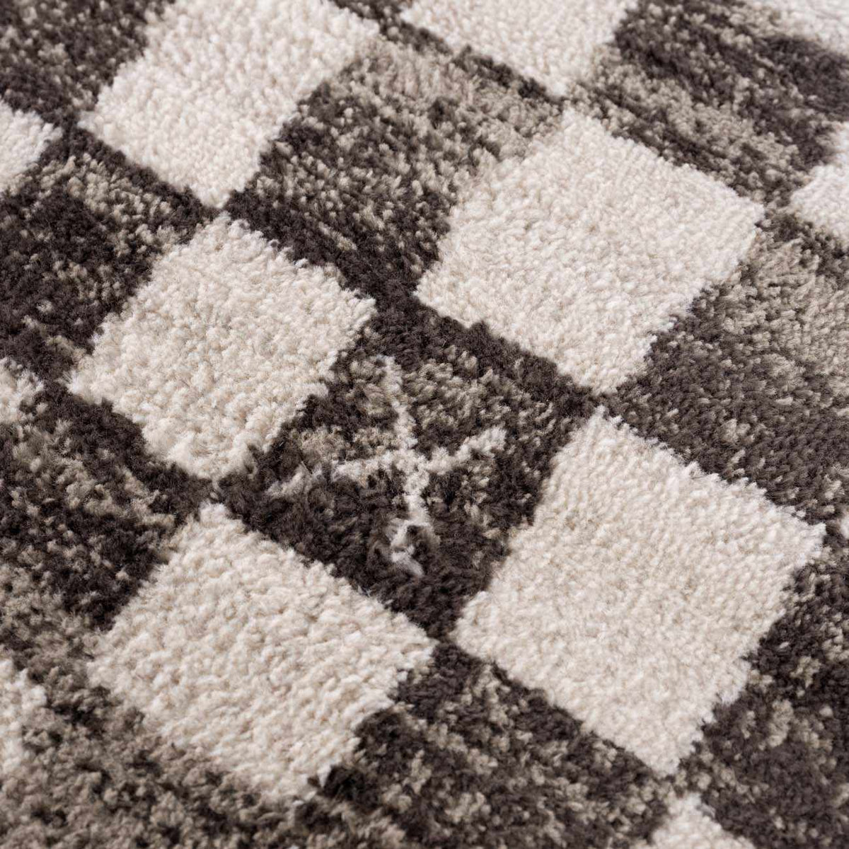 Benjy Cream & Charcoal Checkered Area Rug, photo 9 of 17