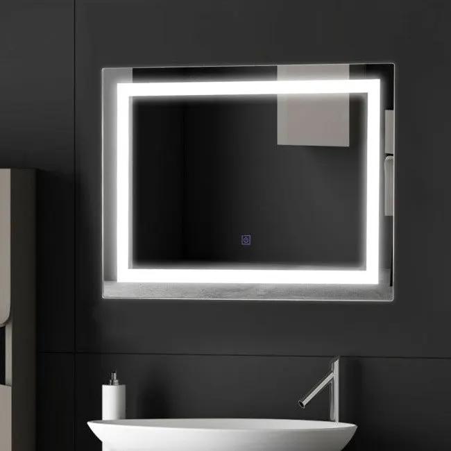 27.5 inch LED Touch Sensor Wall Mounted Corded Bathroom Mirror by HomePacific