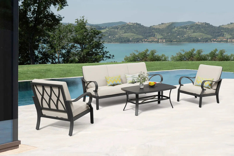 Puget 4-Piece Aluminum Living Room Set by Outdoor-USA®