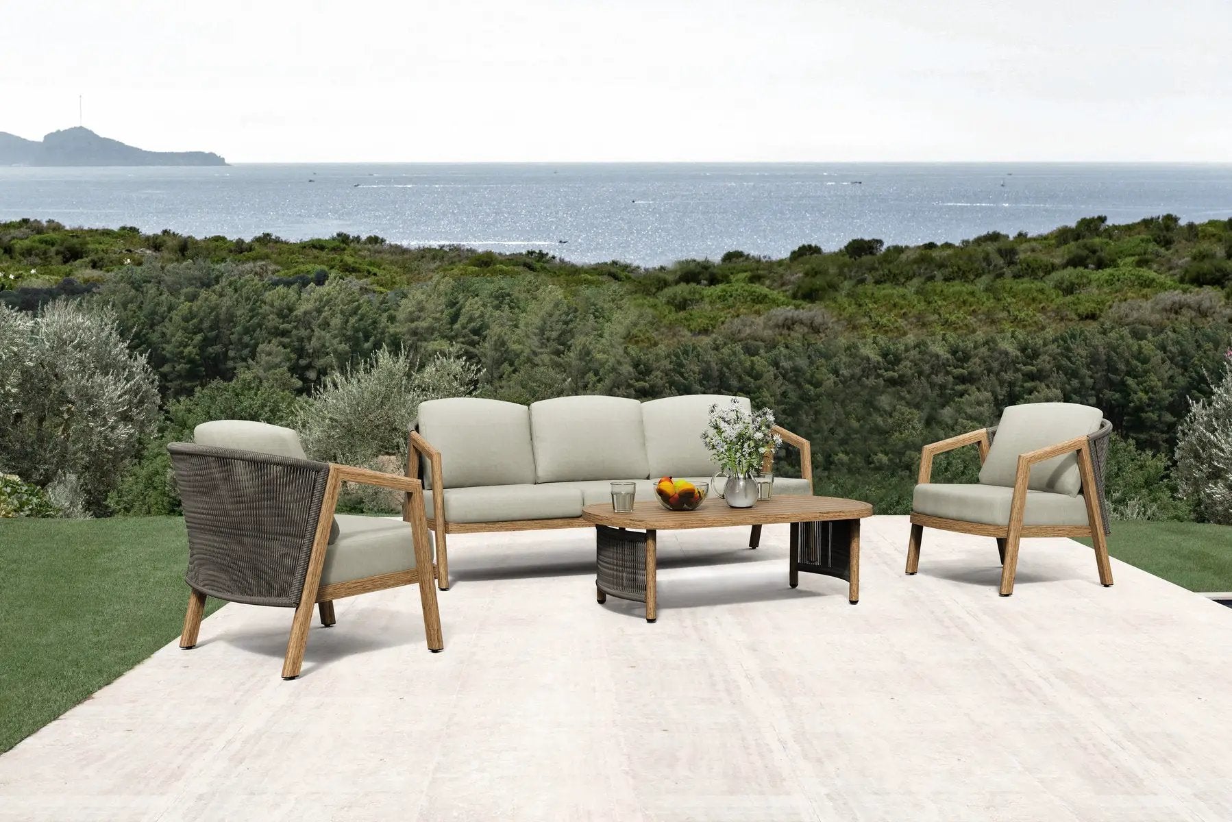Ausone 4-Piece Aluminum Living Room Set by Outdoor-USA®