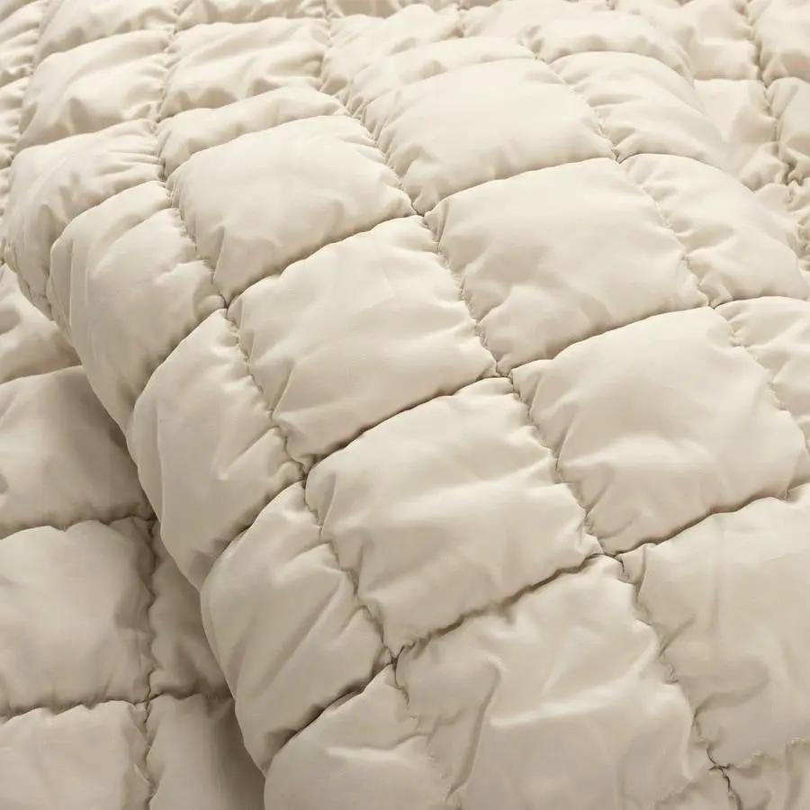 Twin/XL Soft Lightweight Puff Textured 2-Piece Comforter Set in Neutral Tan by HomePacific