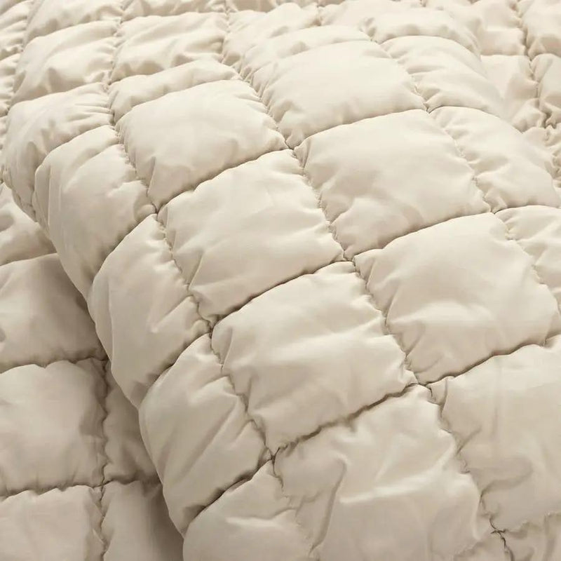 Twin/XL Soft Lightweight Puff Textured 2-Piece Comforter Set in Neutral Tan by HomePacific