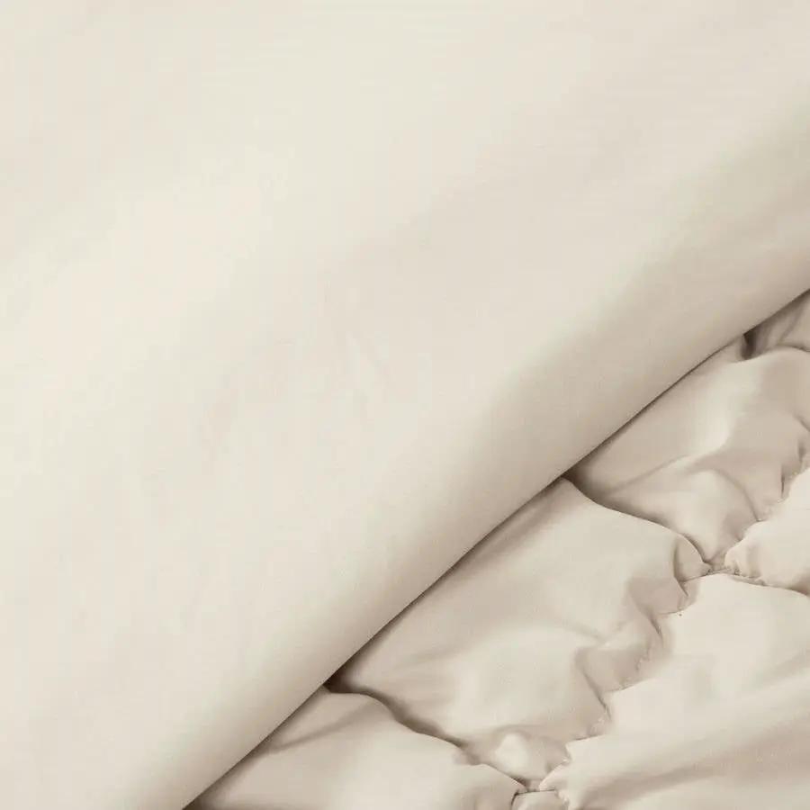 Twin/XL Soft Lightweight Puff Textured 2-Piece Comforter Set in Neutral Tan by HomePacific