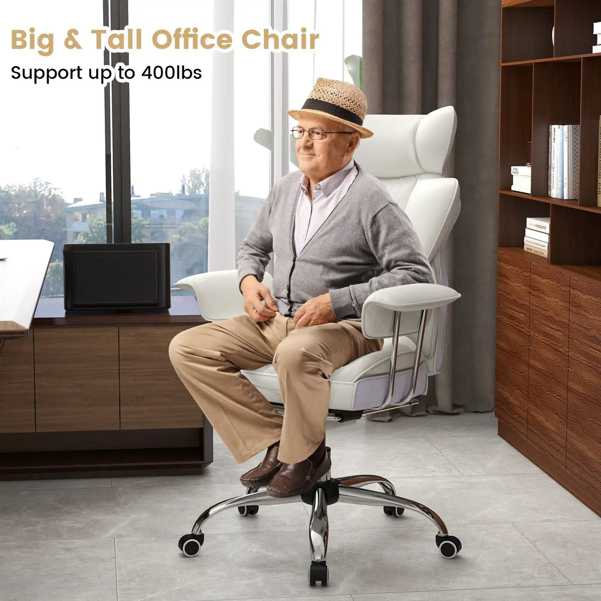 Big and Tall Executive Office Desk Chair with Footrest, photo 6 of 10