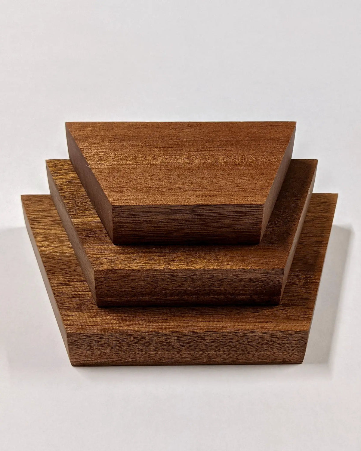 Small Trapezoid Display Shelf in Mahogany, photo 5 of 9