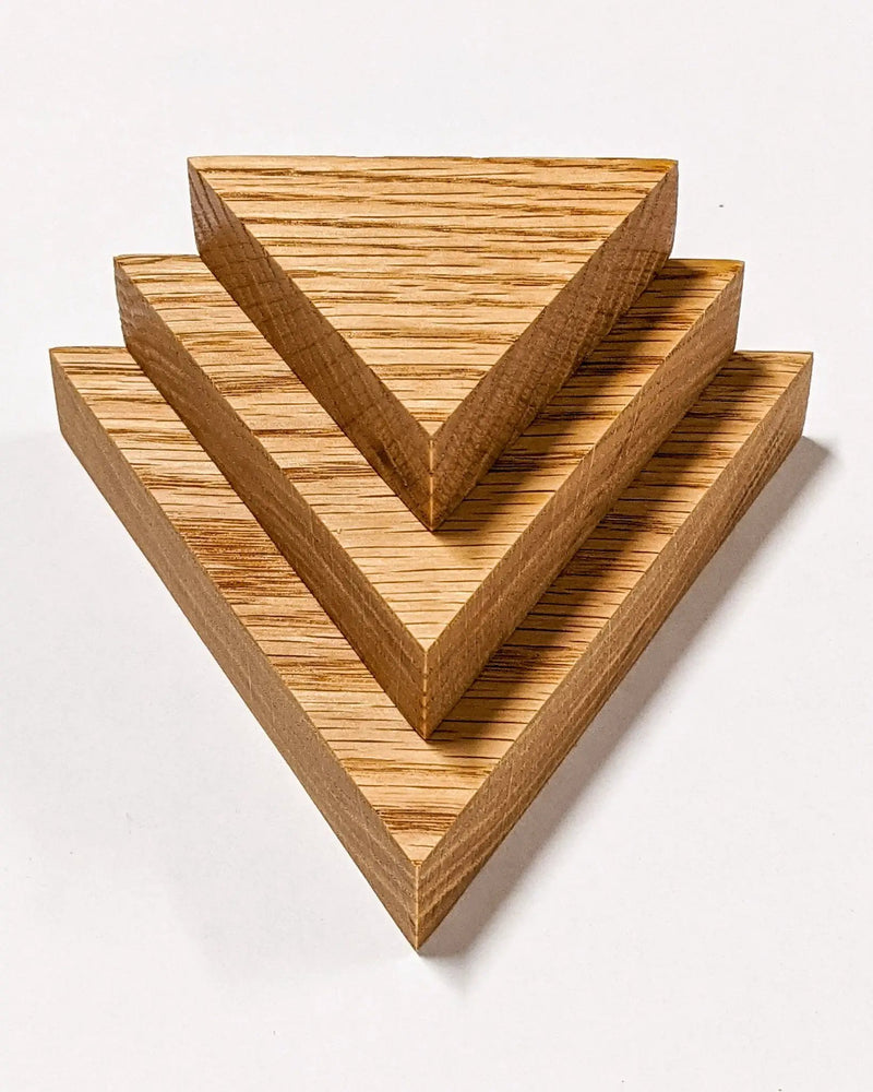 Small Triangle Display Shelf in Oak by NookWoodworking