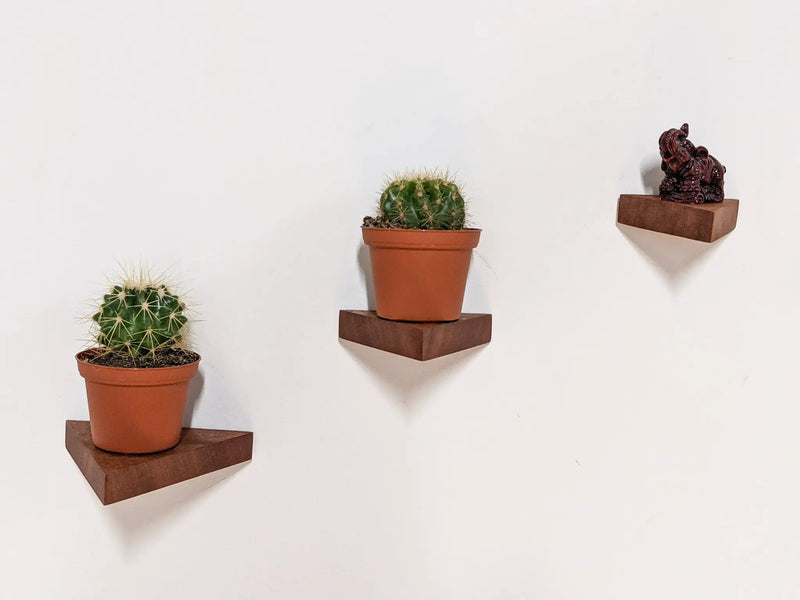 Small Triangle Display Shelf in Oak by NookWoodworking