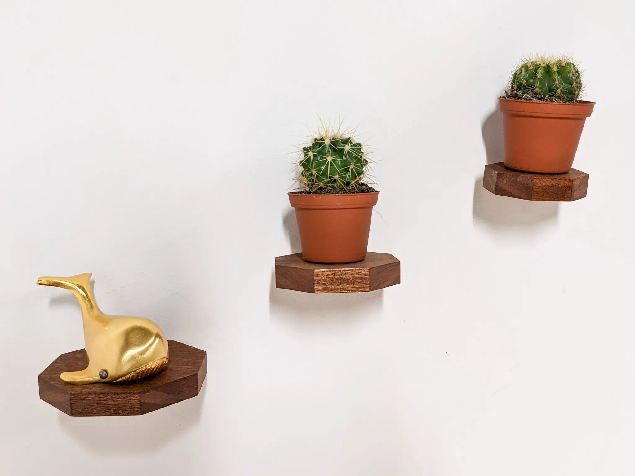 Small Octagon Display Shelf in Mahogany by NookWoodworking