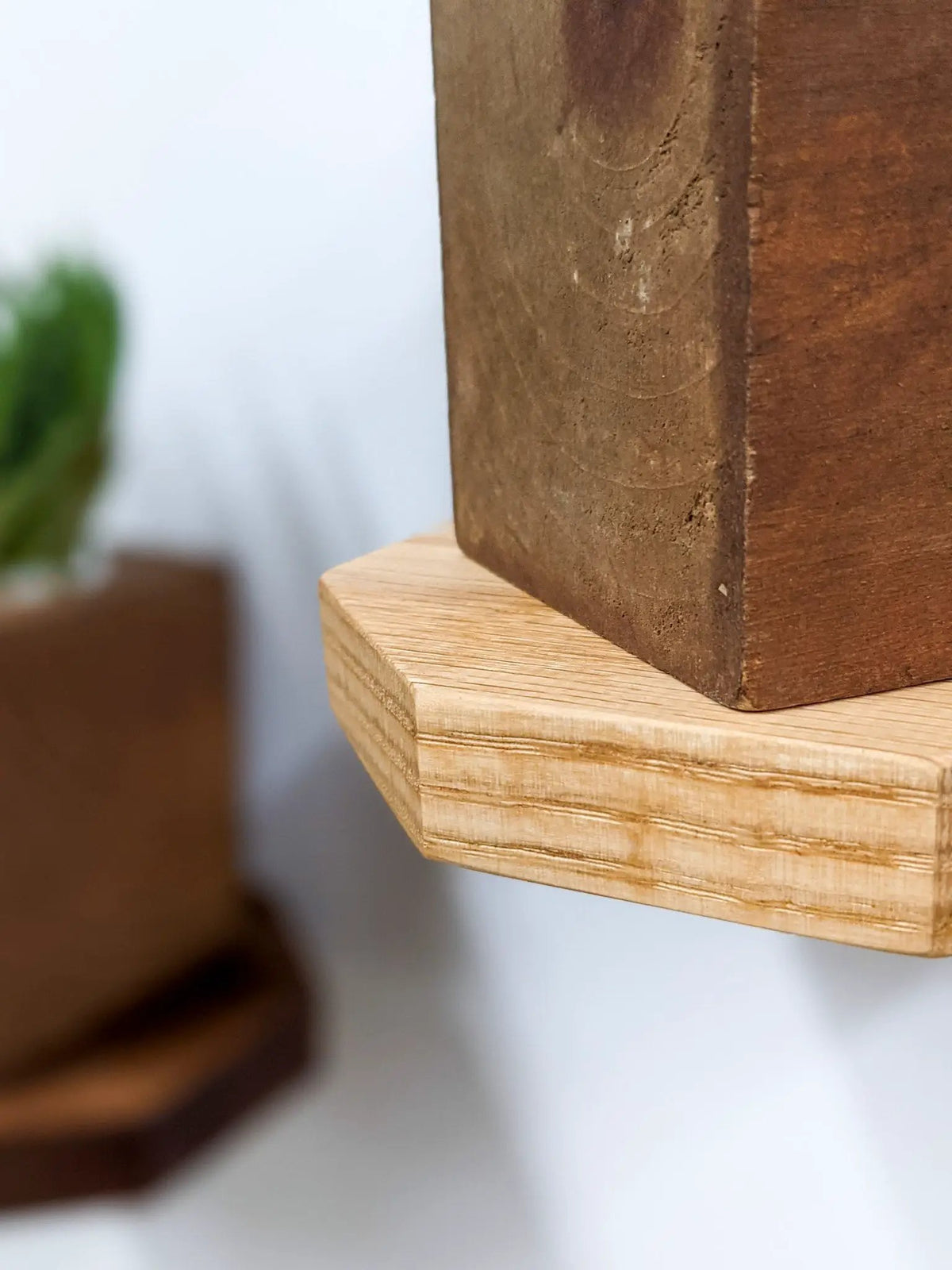 Small Octagon Display Shelf in Mahogany, photo 8 of 10