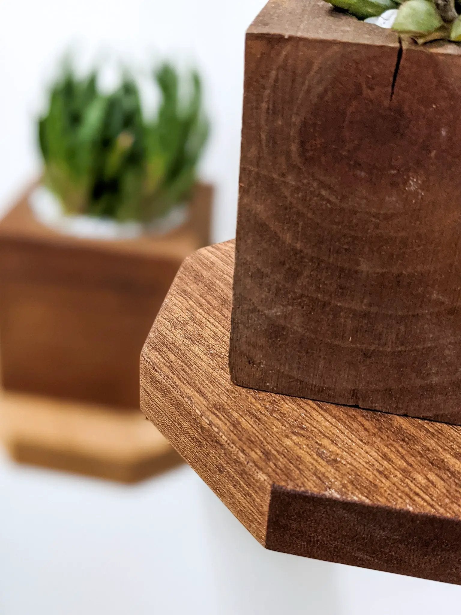Small Octagon Display Shelf in Oak by NookWoodworking