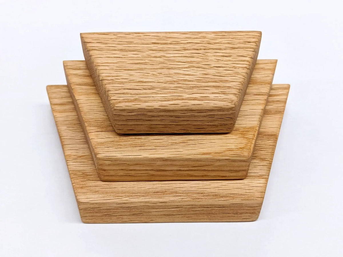 Small Trapezoid Display Shelf in Oak, photo 5 of 10