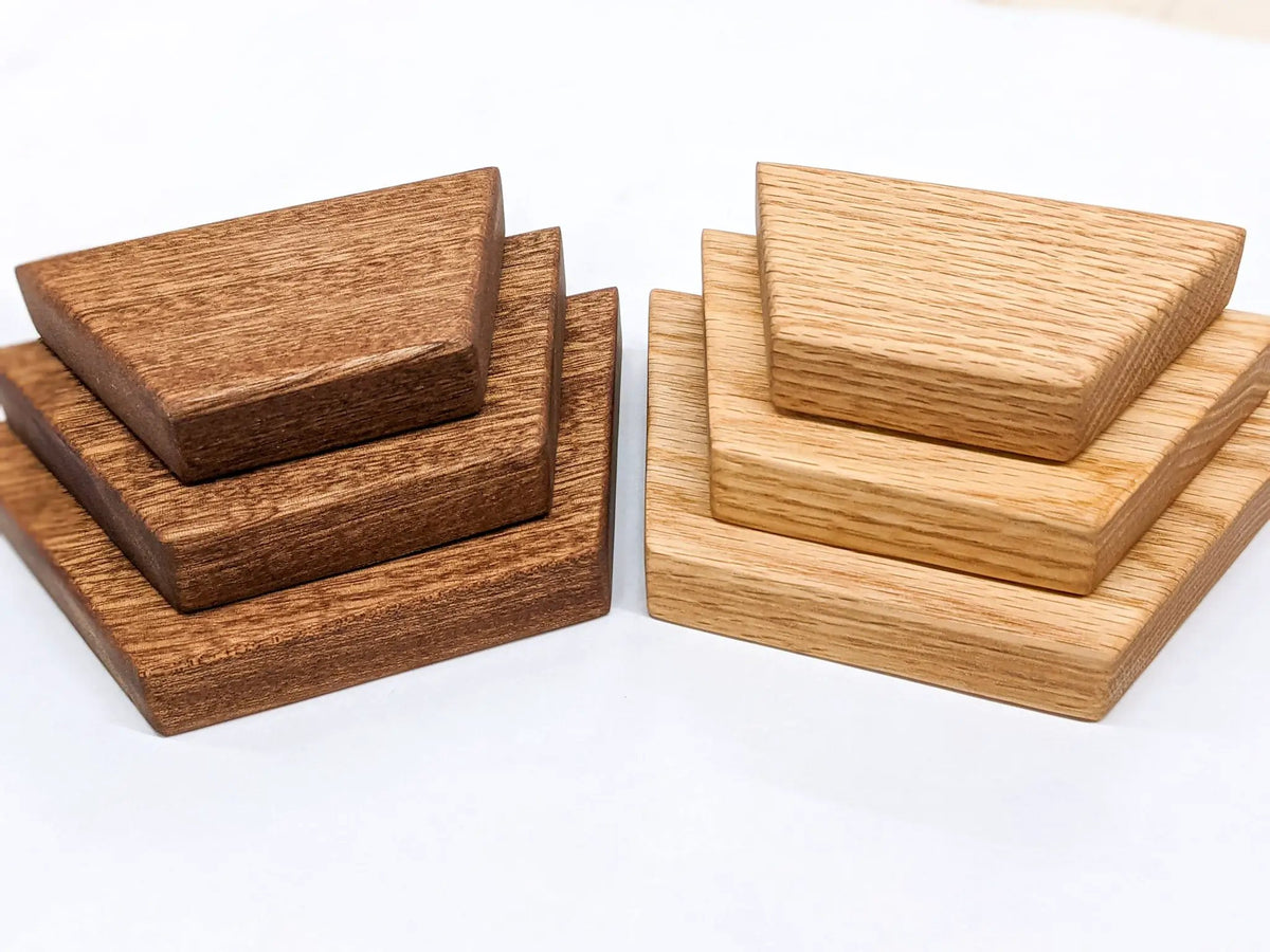Small Trapezoid Display Shelf in Mahogany, photo 8 of 9