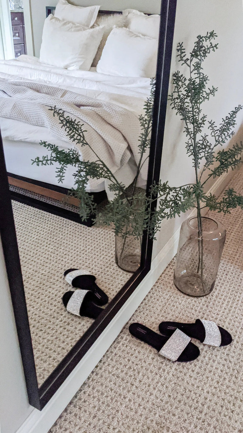 Zeek 64"x24" Black Metal Arched Wall Mirror, Thin Edge Full Length, Deep Set Mirror MB6424 by ZEEK