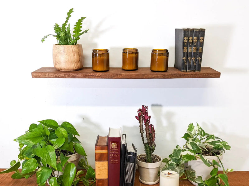 Thin Oak Floating Shelf in 6" to 36" lengths by NookWoodworking
