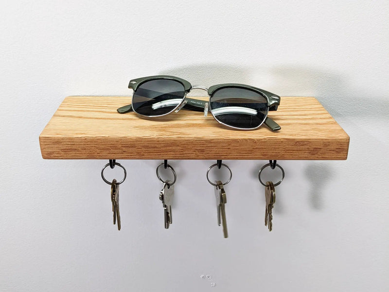 Floating Shelf for Keys in Mahogany by NookWoodworking