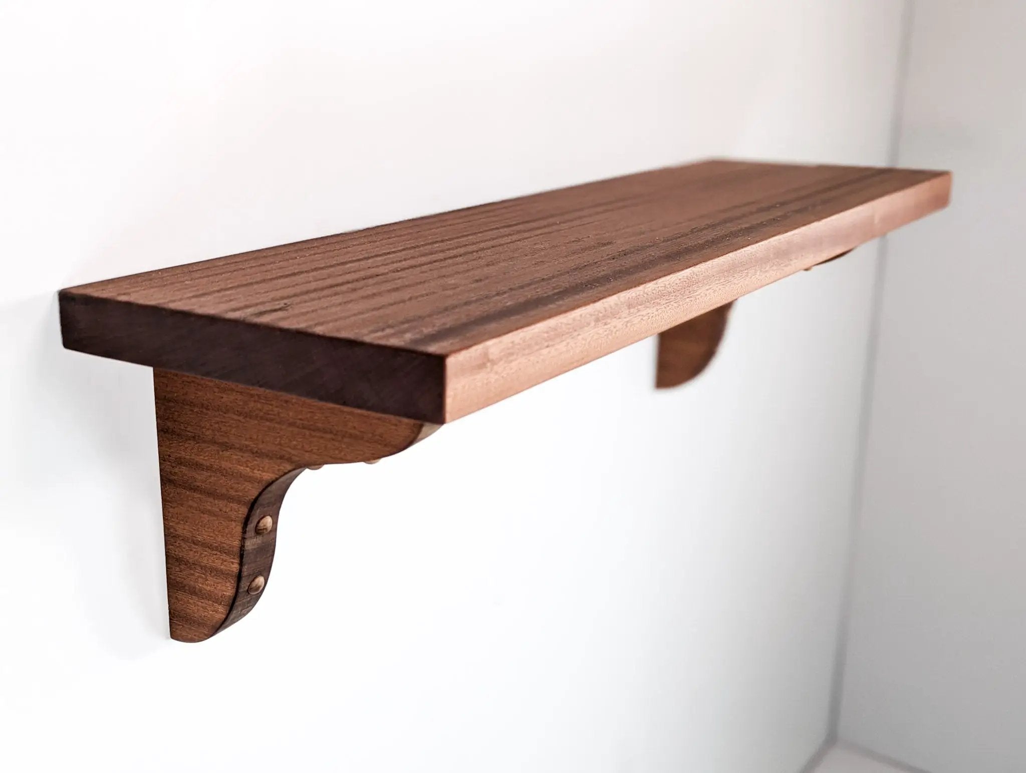 Solid Wood Brackets in Mahogany or Oak by NookWoodworking