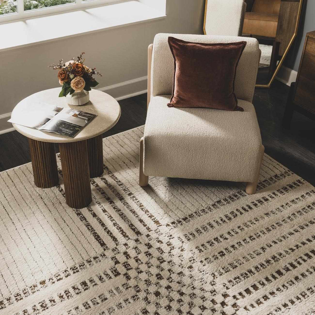 Architect Machine Woven Galey Alix x LIVABLISS GAAR-2303 Area Rug, installed in a room 2