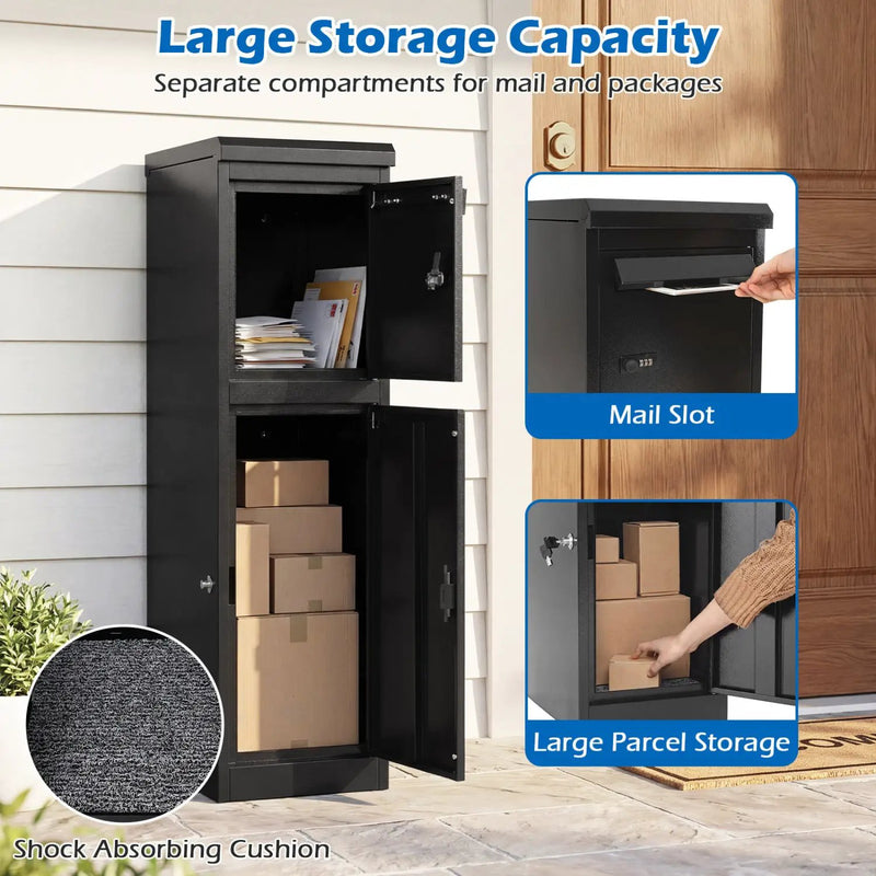 Package Delivery Box for Outside with Lockable Doors Coded Lock by DirectDeals