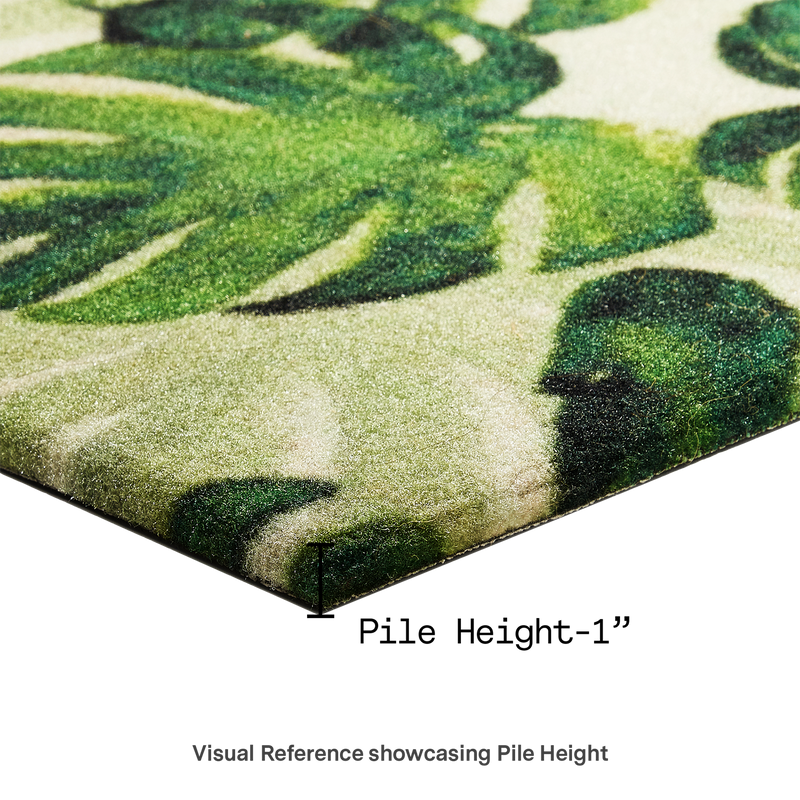 Panama Green Outdoor Doormat – 18" x 30" Non-Slip, Nylon by Fab Habitat