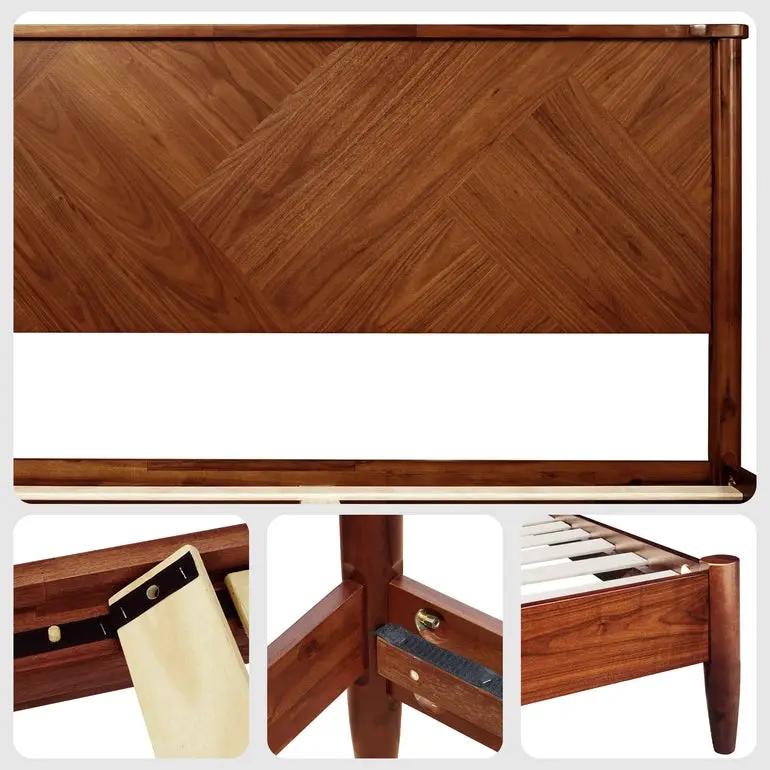 Panthera Solid Wood Bed Frame With Headboard by Megsu