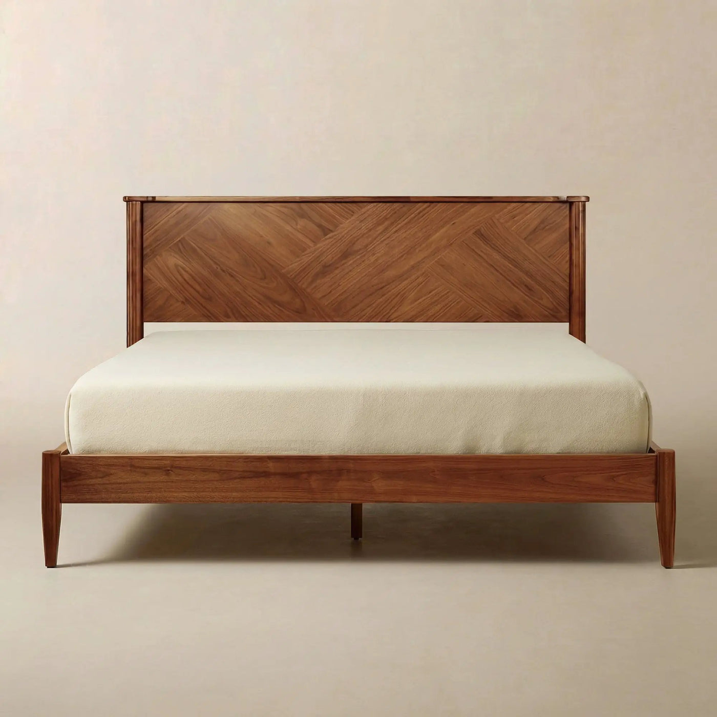 Panthera Solid Wood Bed Frame With Headboard by Megsu