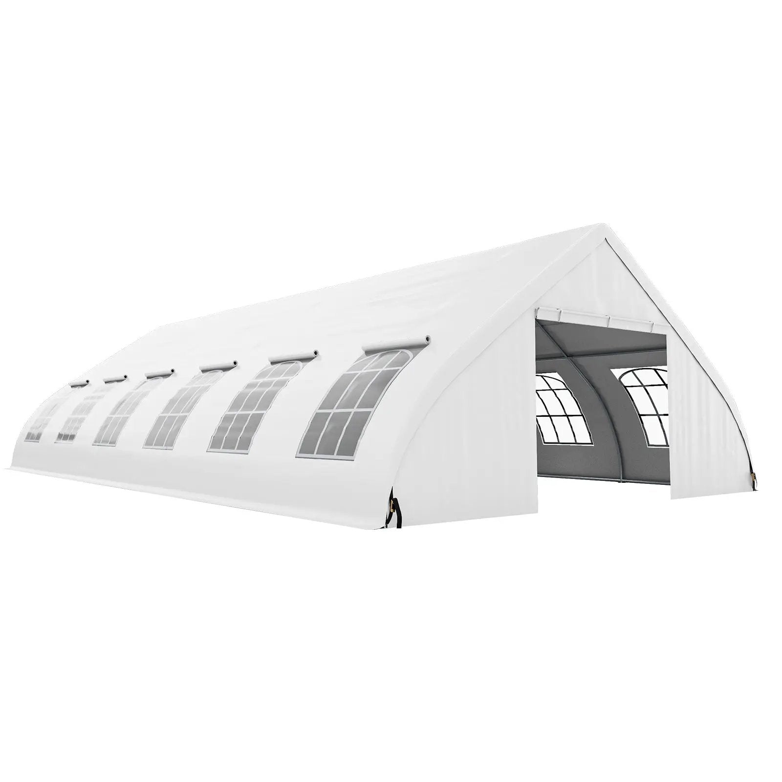 20 x 40 FT Peach Shaped Party Tent Wedding Canopy with Zipper Doors-White by DirectDeals