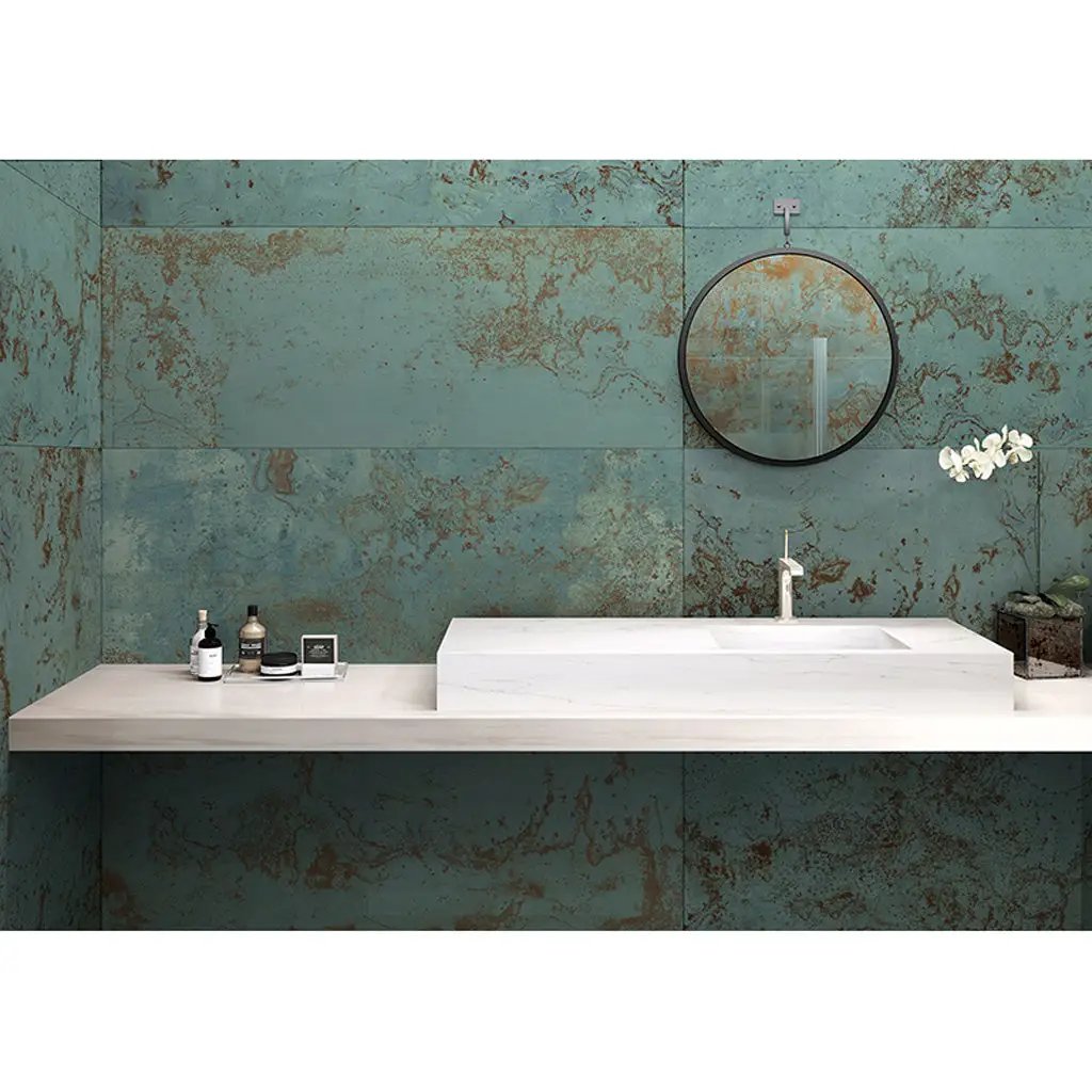 Viridian Green 18x48 Matte Ceramic Large Format Tile (4 pack, 22.98 sq ft/case) by Apollo Tile