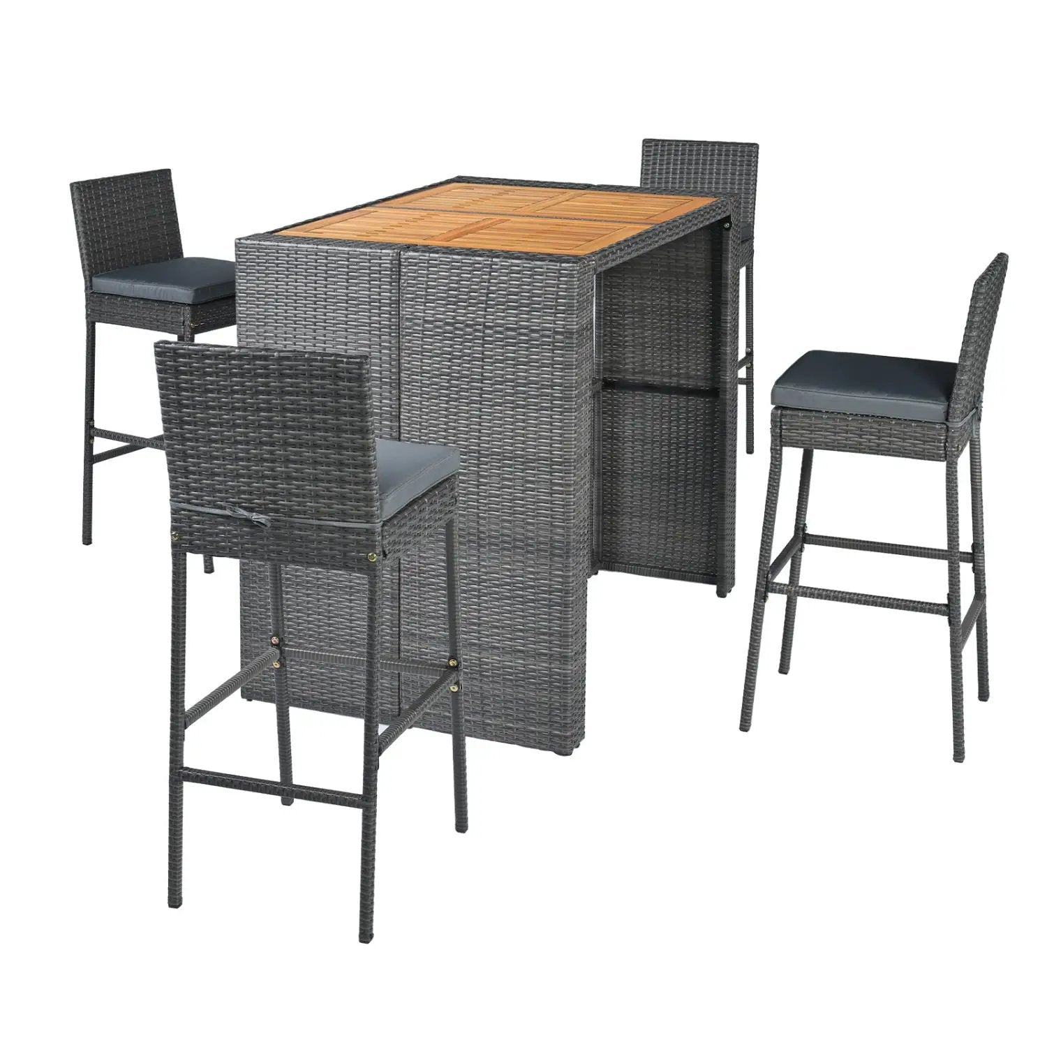 Patio Acacia Wood Dining Set for Home by DirectDeals