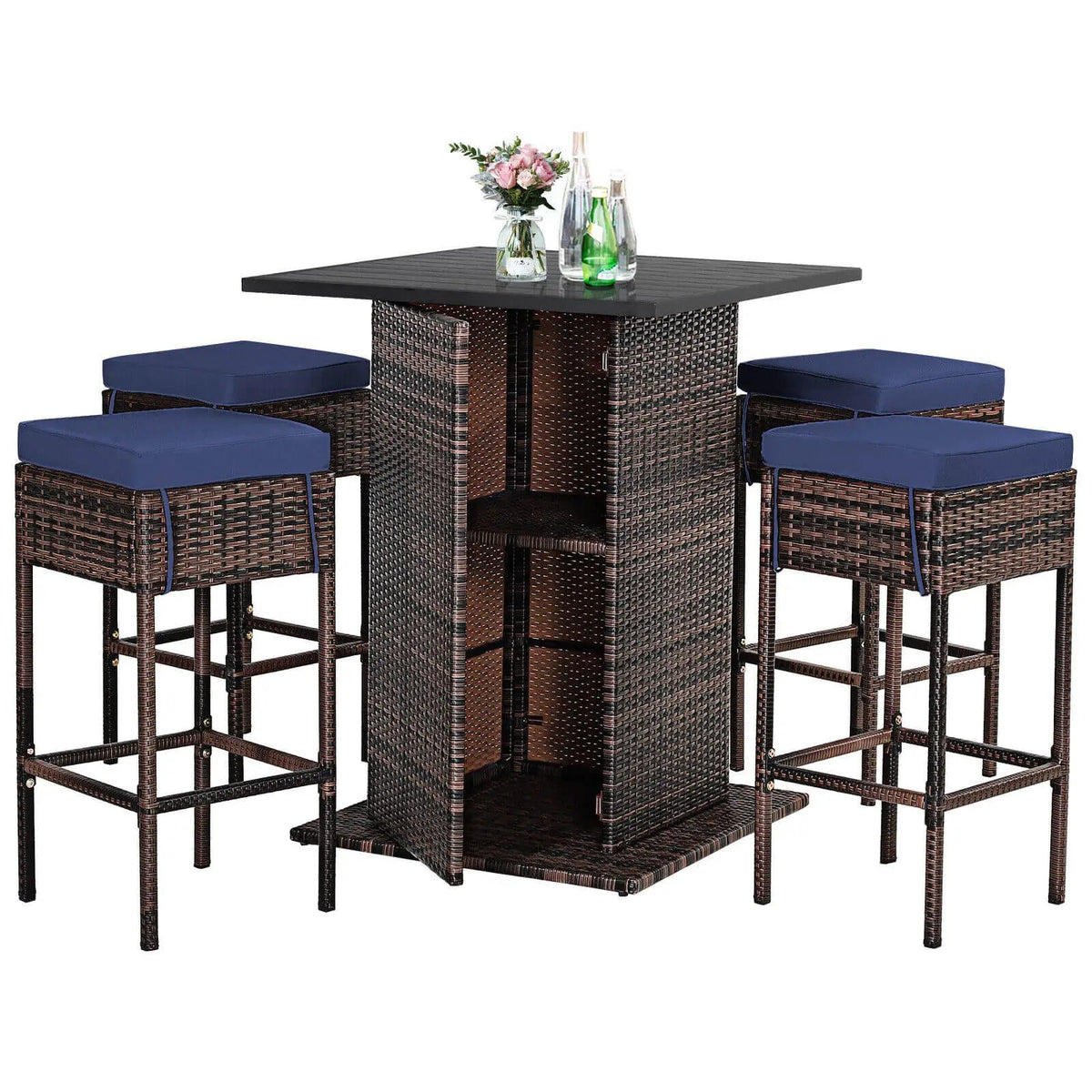 5 Pieces Patio Rattan Bar, photo 4 of 11