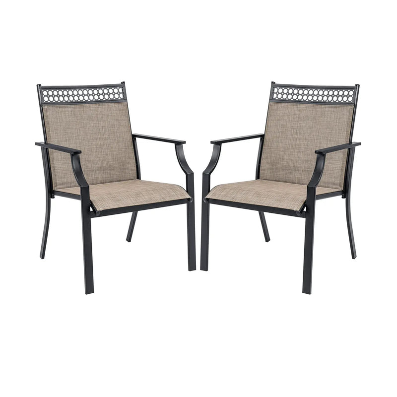Patio Chairs Set of 2 with All Weather Breathable Fabric by DirectDeals
