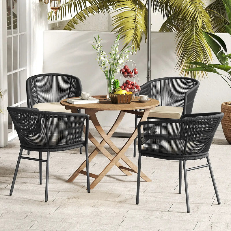 Patio Chairs Set of 4 with by DirectDeals