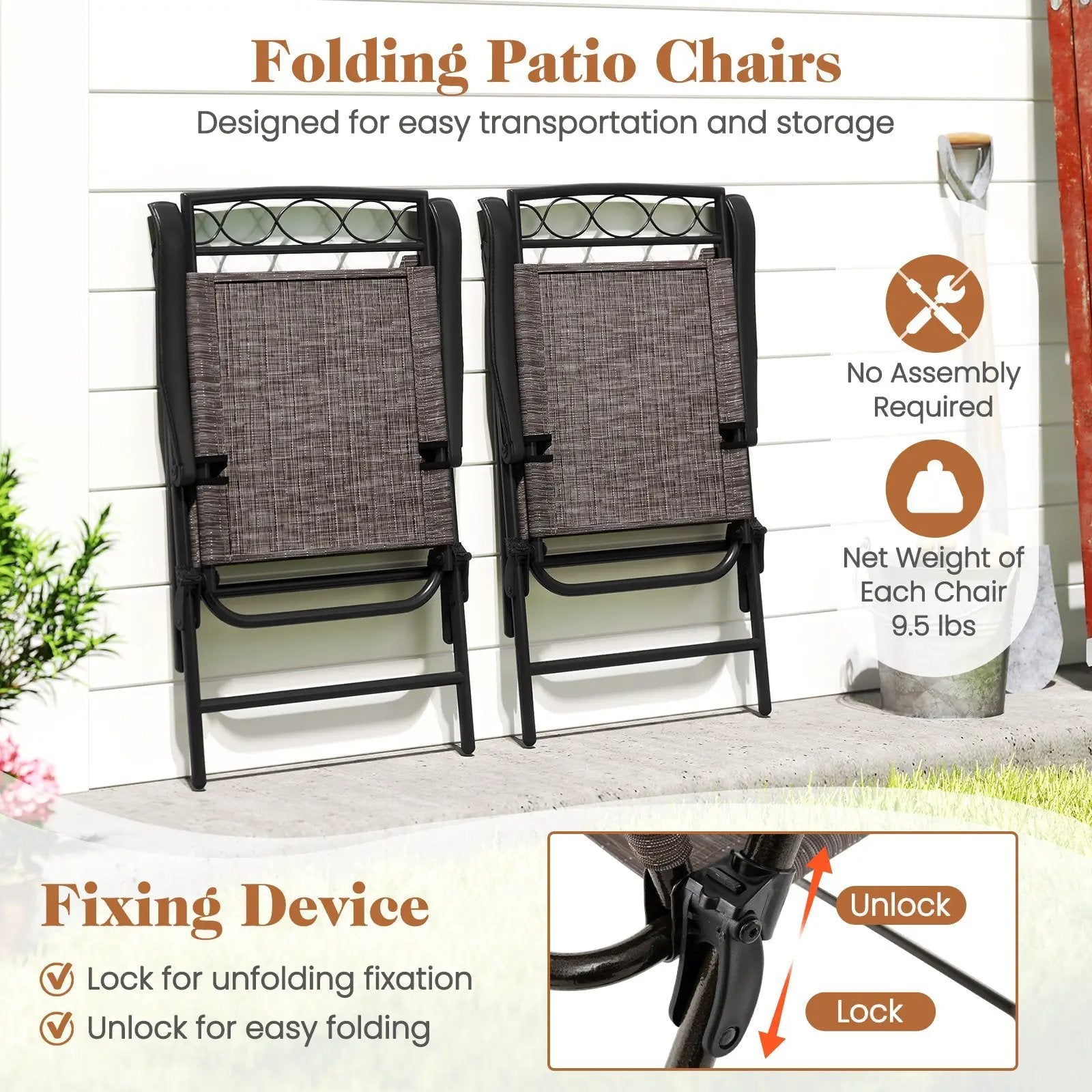 3 Pieces Outdoor Bistro Dining Furniture Set with 1.57 Inch Umbrella Hole by DirectDeals