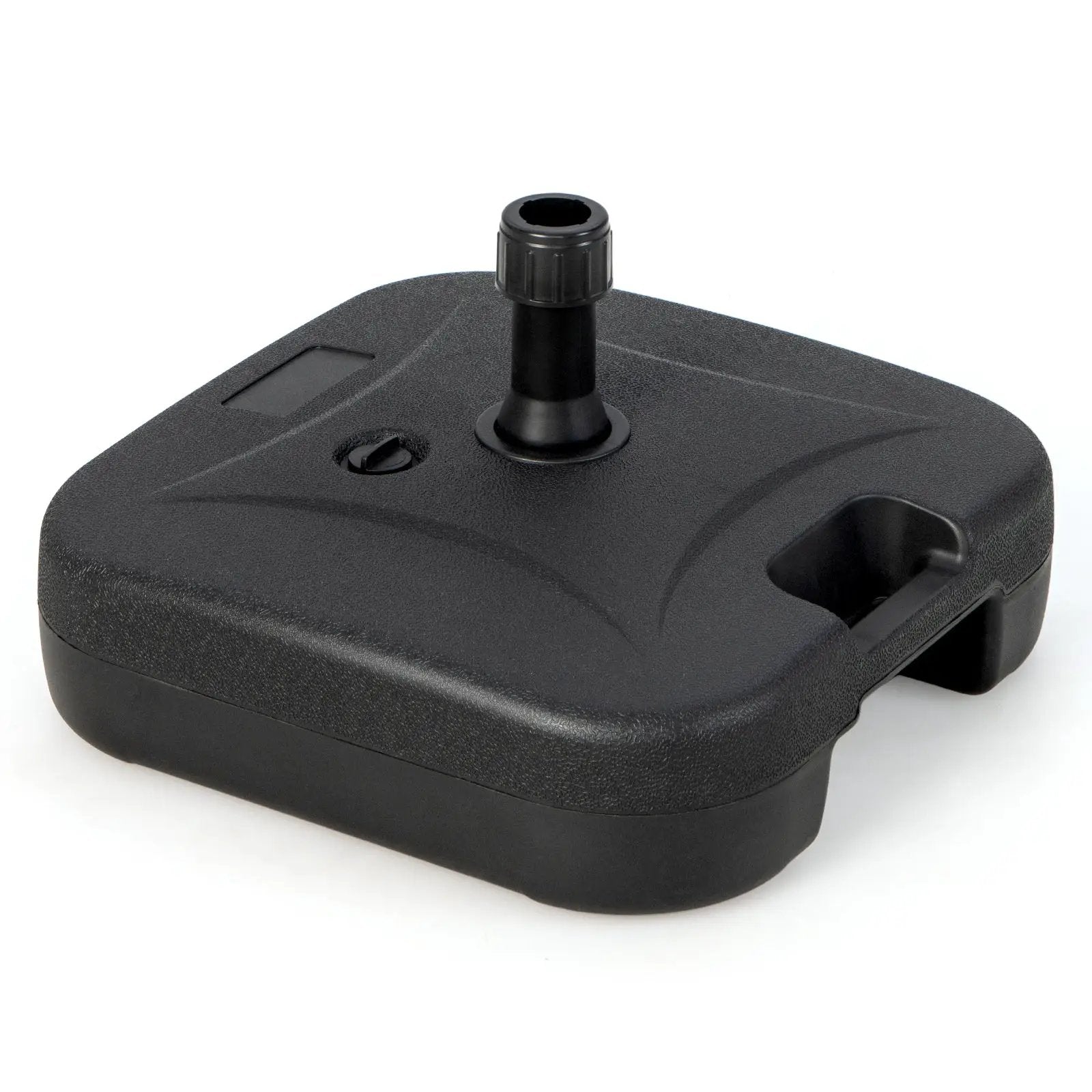 Fillable Patio Umbrella Base with Handle Fit 1.5 Inch Umbrella Poles-Black by DirectDeals