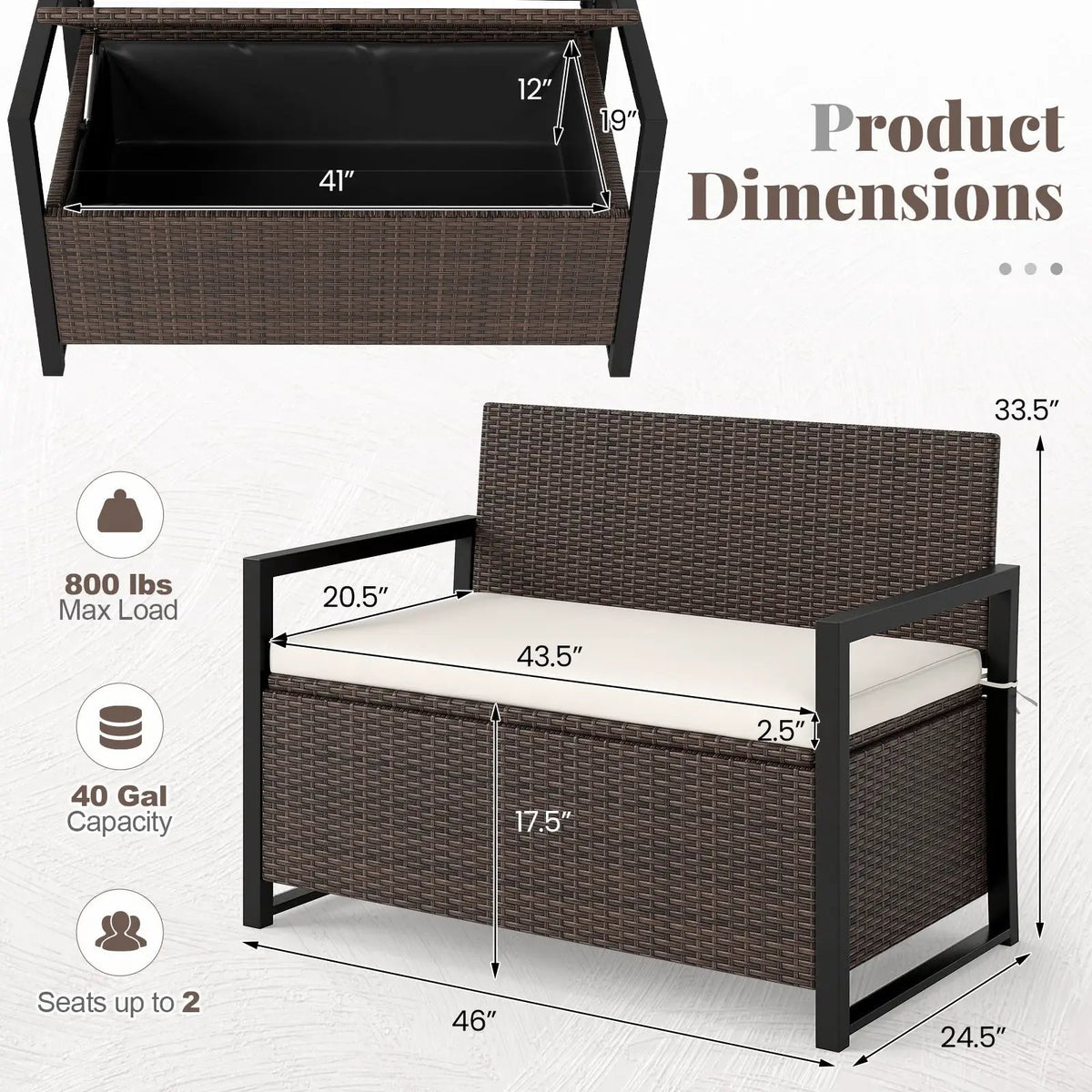 Patio Storage Bench, photo 15 of 24