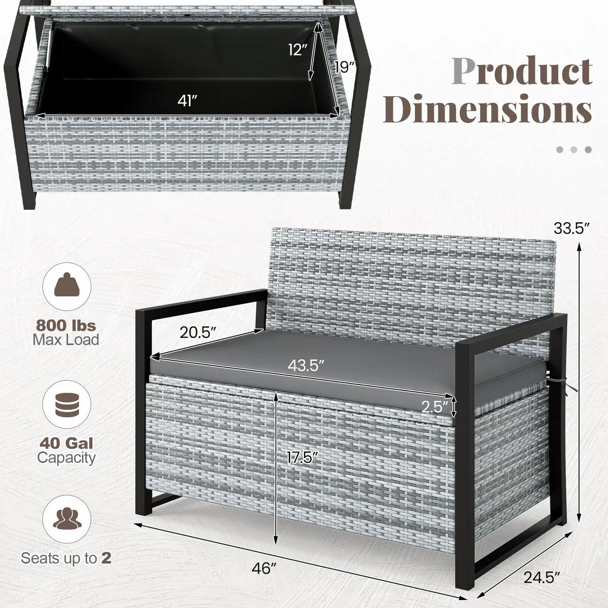 Patio Storage Bench, photo 13 of 24