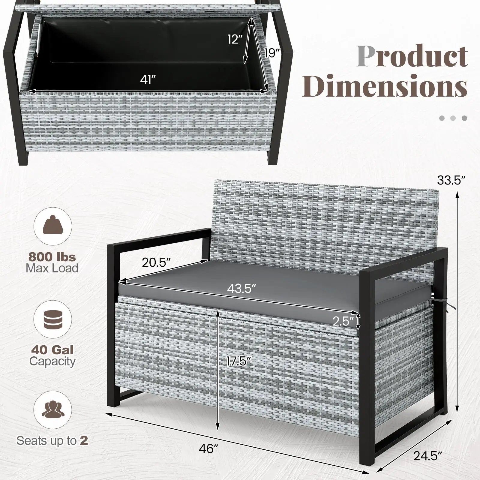 Patio Storage Bench by DirectDeals