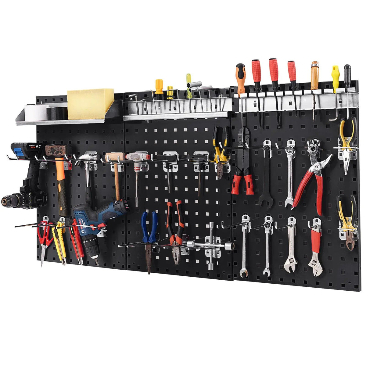 Wall-Mounted Pegboard Kit with 3 Pegboards for Garage Workshop, photo 4 of 7