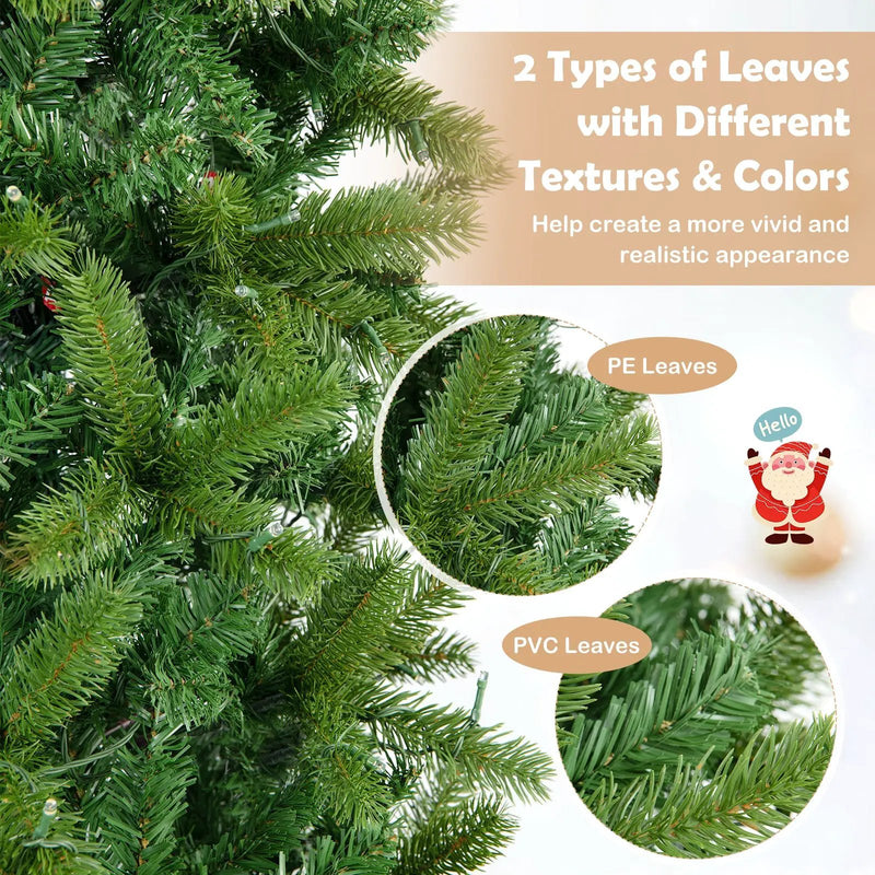 Pencil Christmas Tree with 180 Warm White and Multi-color LED Lights by DirectDeals