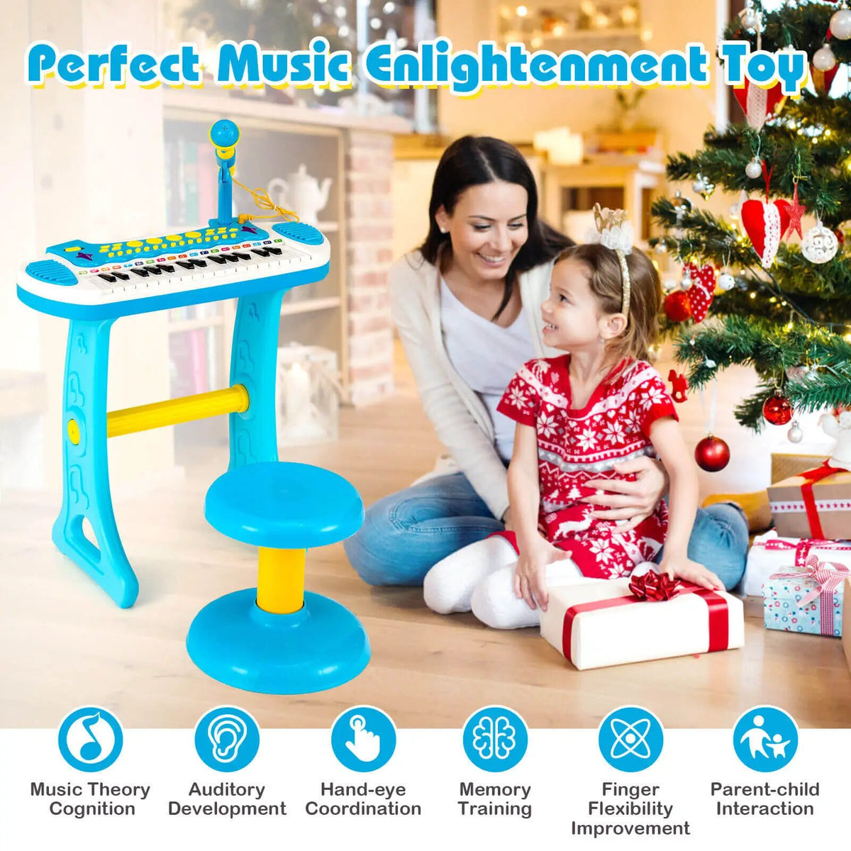 31-Key Kids Piano Keyboard Toy with Microphone and Multiple Sounds for Age 3+, photo 7 of 9