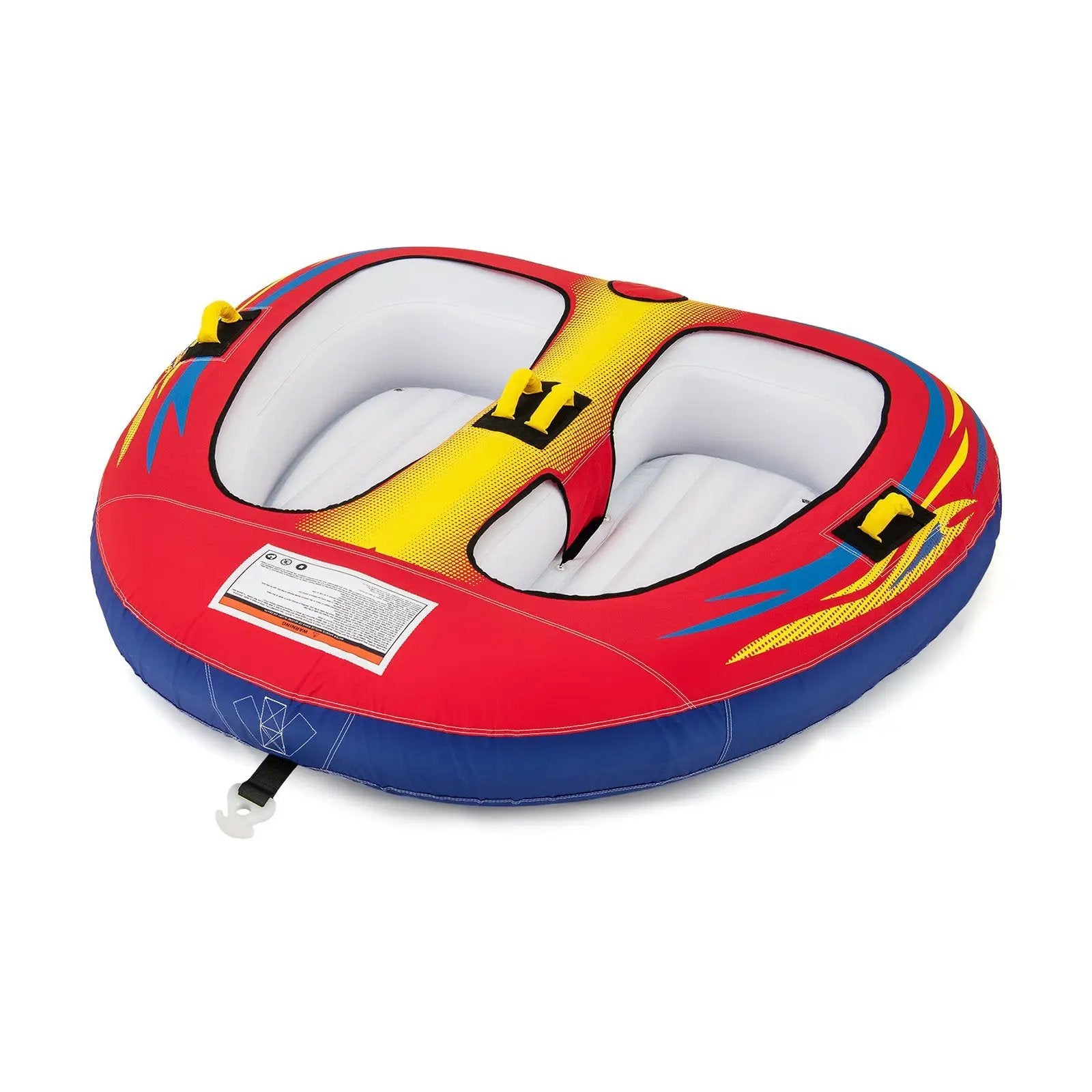 1 or 2 Person Inflatable Towable Tube for Boating with Drainage by DirectDeals