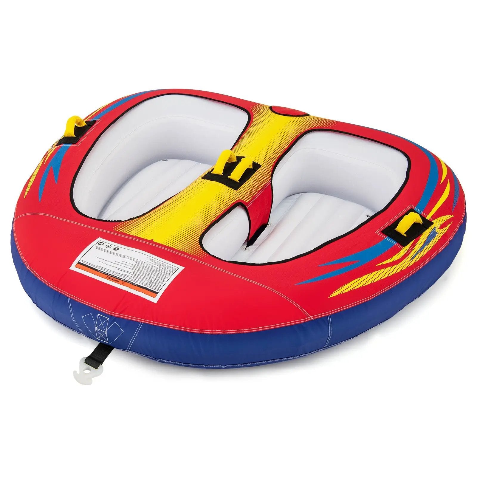 1 or 2 Person Inflatable Towable Tube for Boating with Drainage by DirectDeals