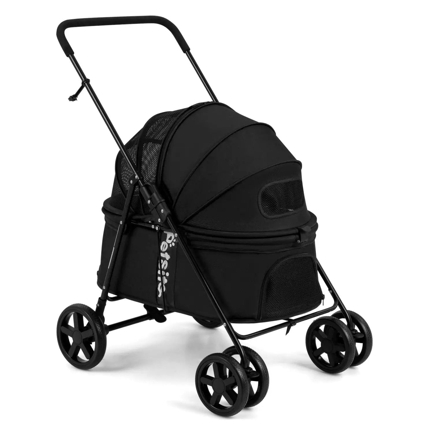 Foldable Pet Stroller for Small to Medium Dogs with Brake by DirectDeals