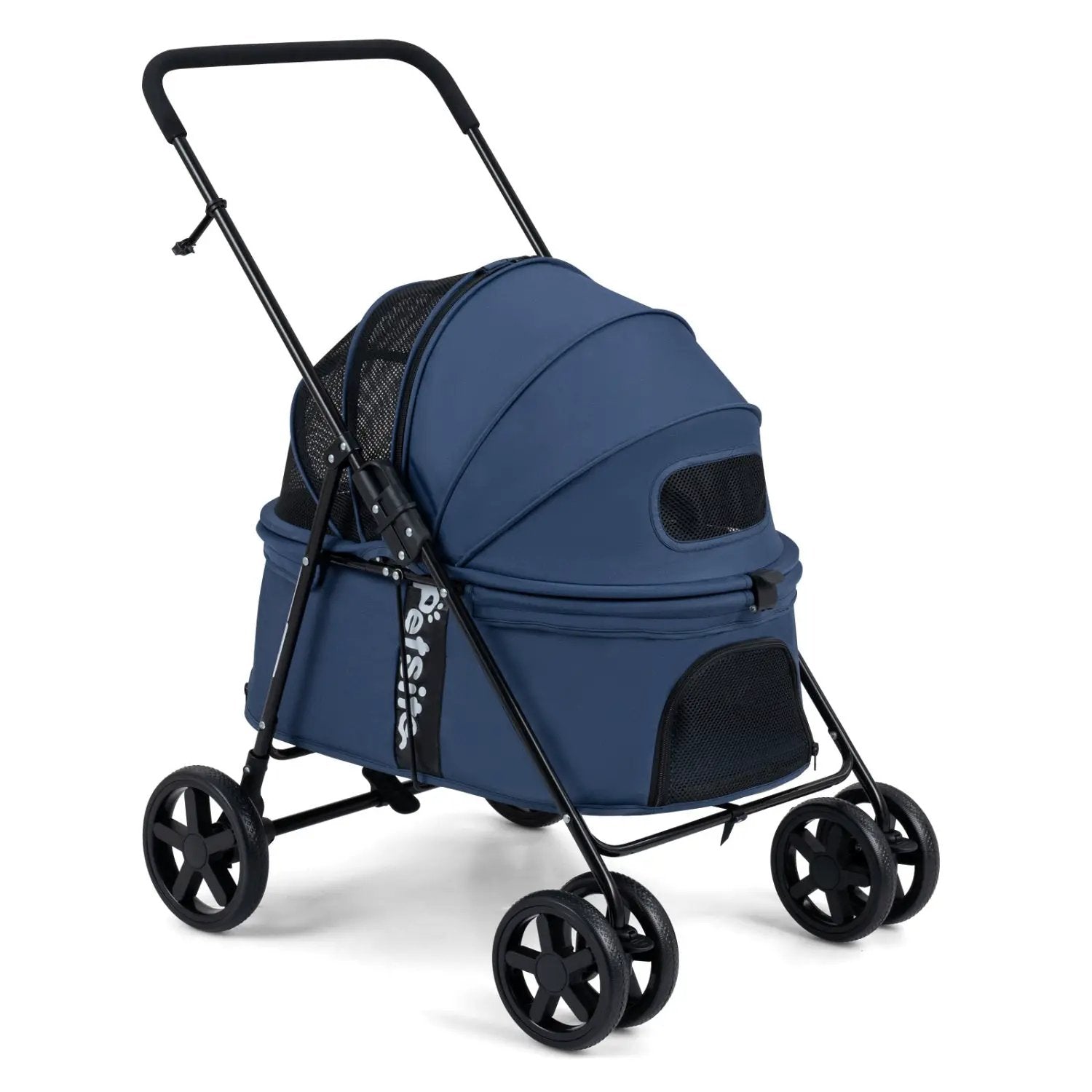 Foldable Pet Stroller for Small to Medium Dogs with Brake by DirectDeals