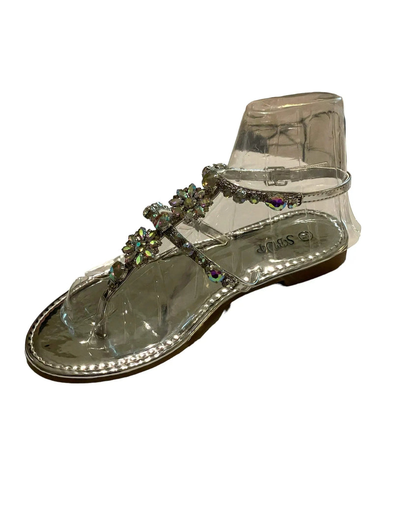 SB UP LS-01 Rose Gold with Gems Sandals by Selzalot