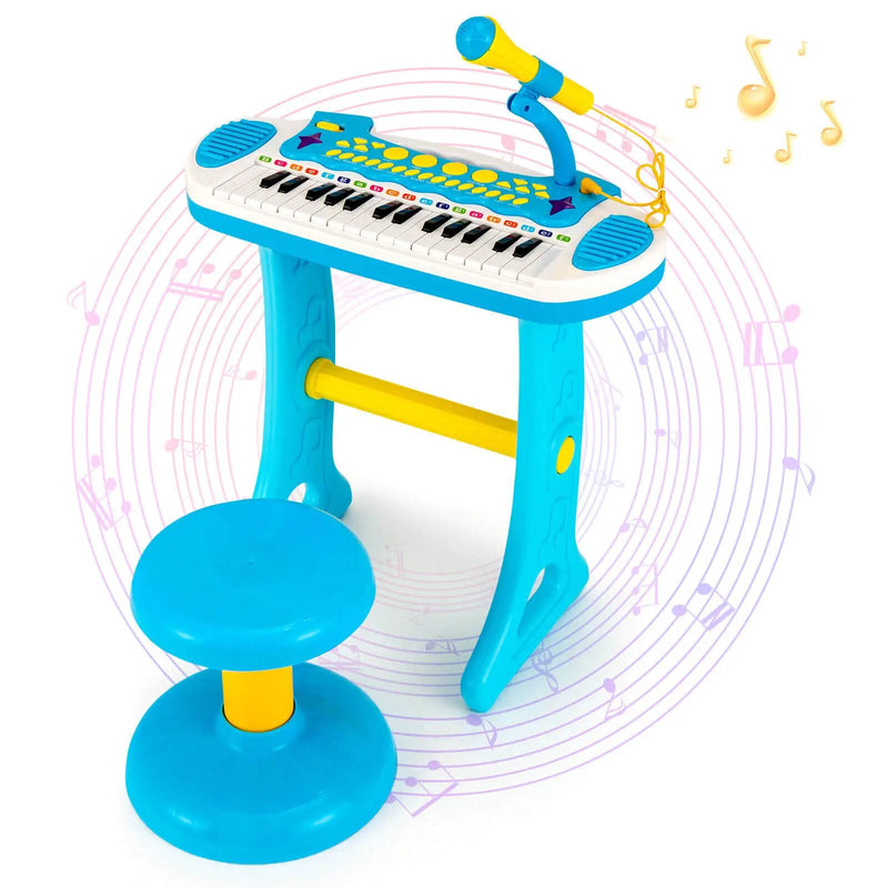 31-Key Kids Piano Keyboard Toy with Microphone and Multiple Sounds for Age 3+ by DirectDeals