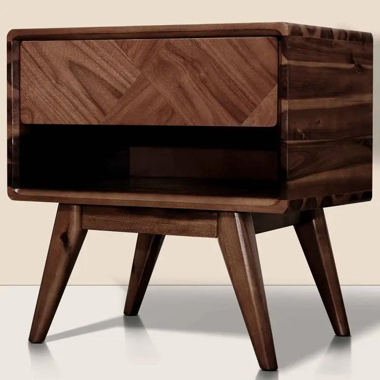 Laden Handcrafted Solid Wood Nightstand by Megsu