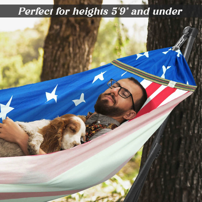Tranquillo Uniki Canvas Hammock with Stand for Ultimate Relaxation by Megsu